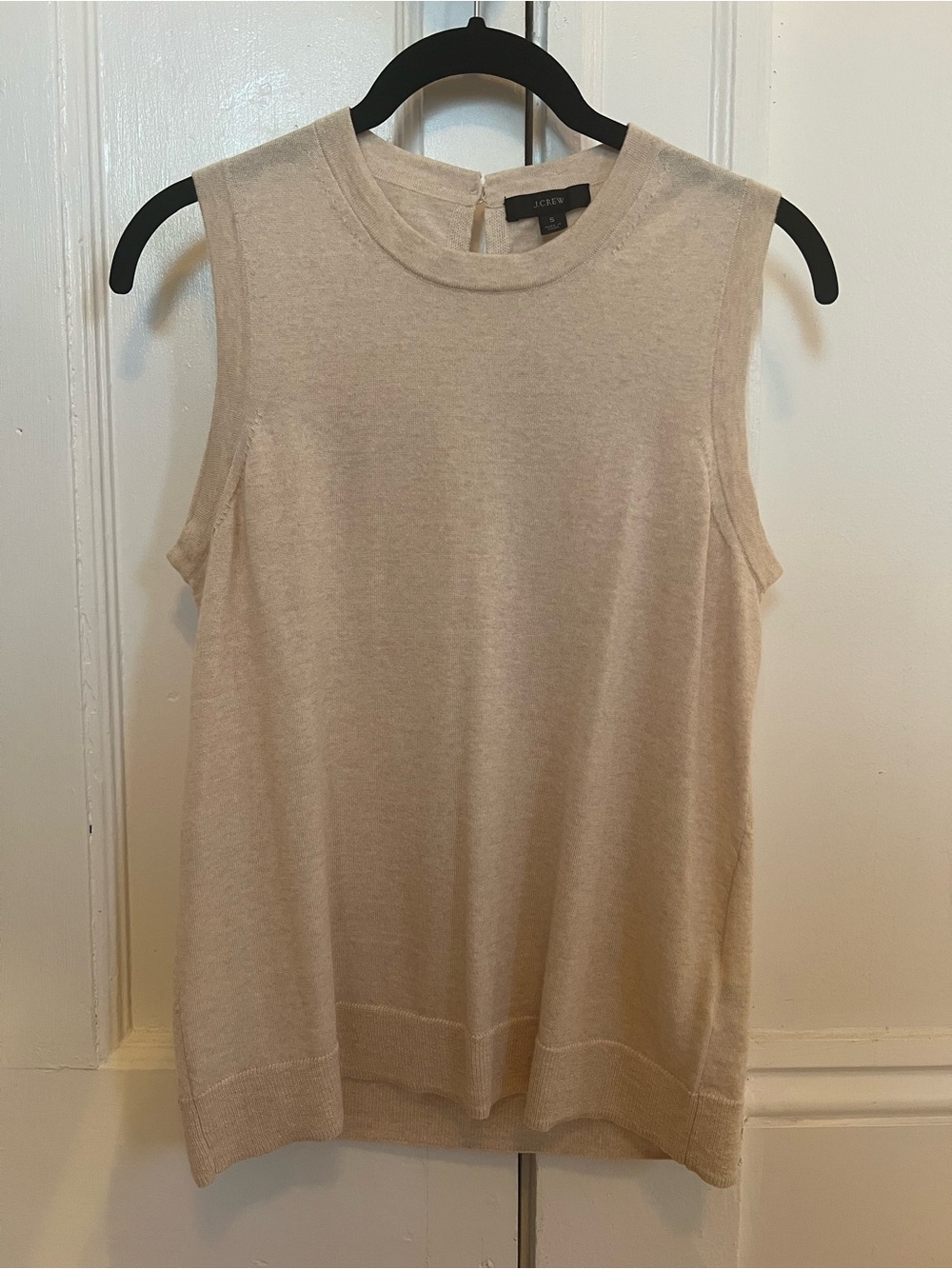 J. Crew Sleeveless Knit Tank in Light Tan